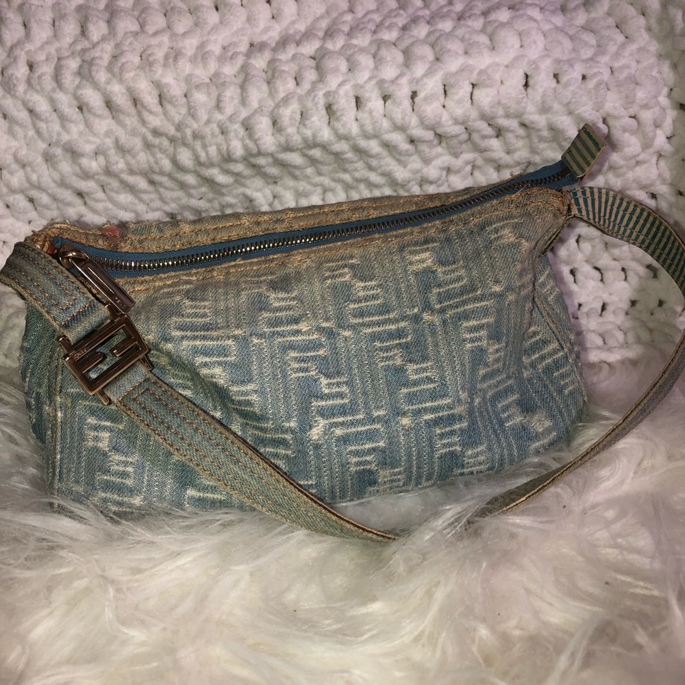 Authentic Fendi Celeste Denim Bag.